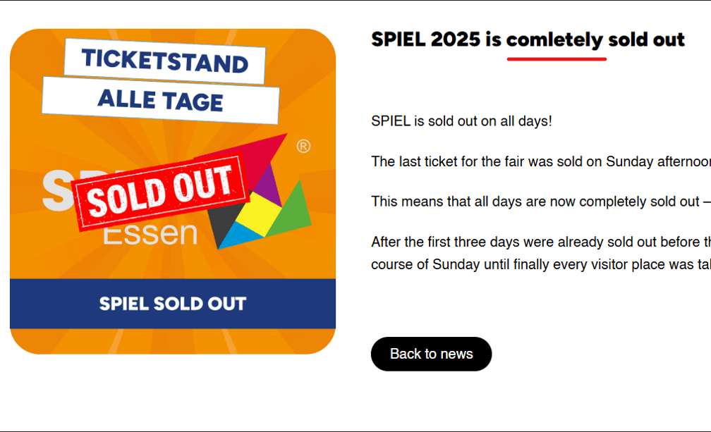 Essen Spiel 2025: “fin qui, tutto&nbsp;bene”