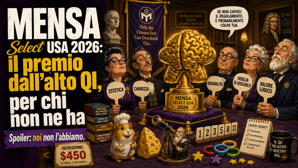 MENSA Select USA 2026: il premio dall’alto QI, per chi non ne&nbsp;ha
